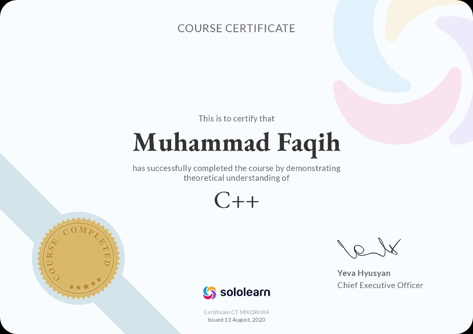 C++ Certificate