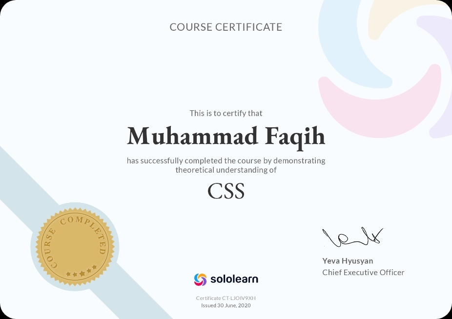 CSS Certificate