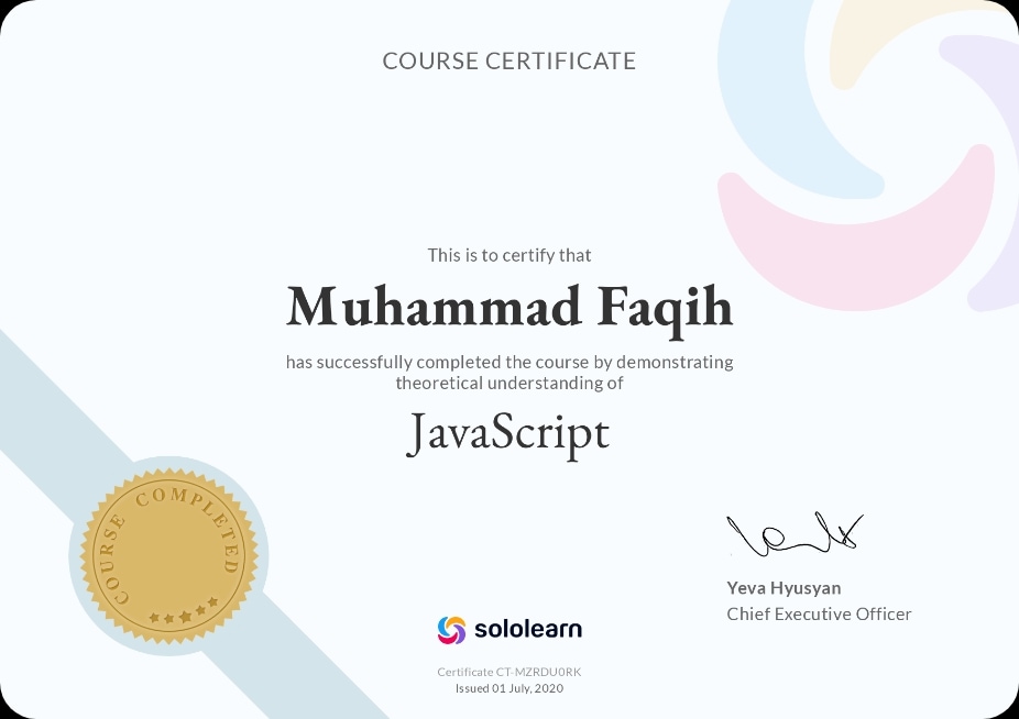 JavaScript Certificate